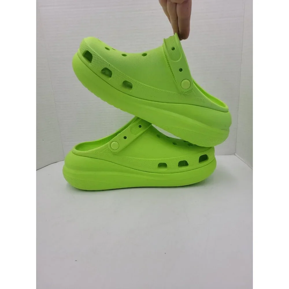 CROCS Classic Platform Clog in Neon Green - Picture 9 of 11